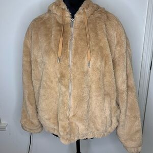 Time and Tru Tan Teddy Jacket